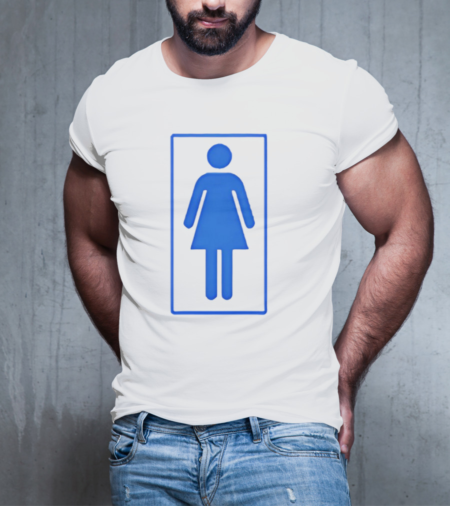 Na Kel Smith Mid90s Women Toilet Symbol Blue Sign T-Shirt