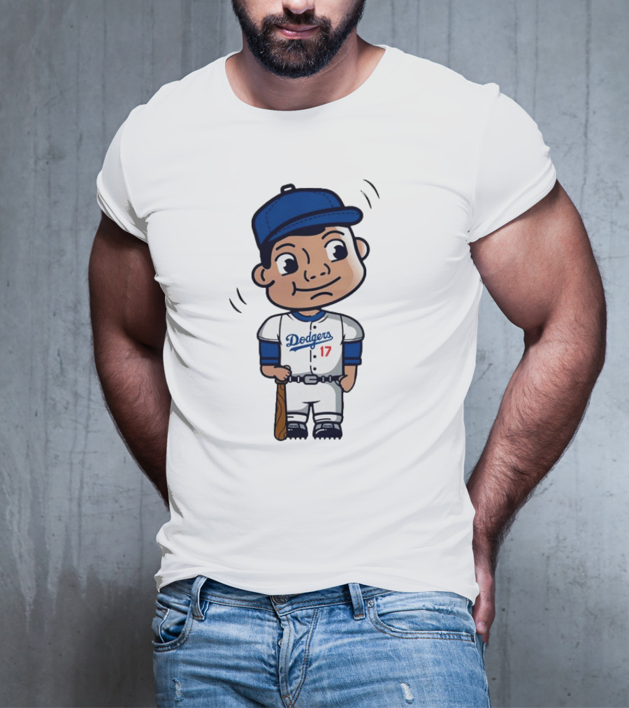 Shohei Ohtani Dodgers 17 Cartoon Bobblehead T-Shirt