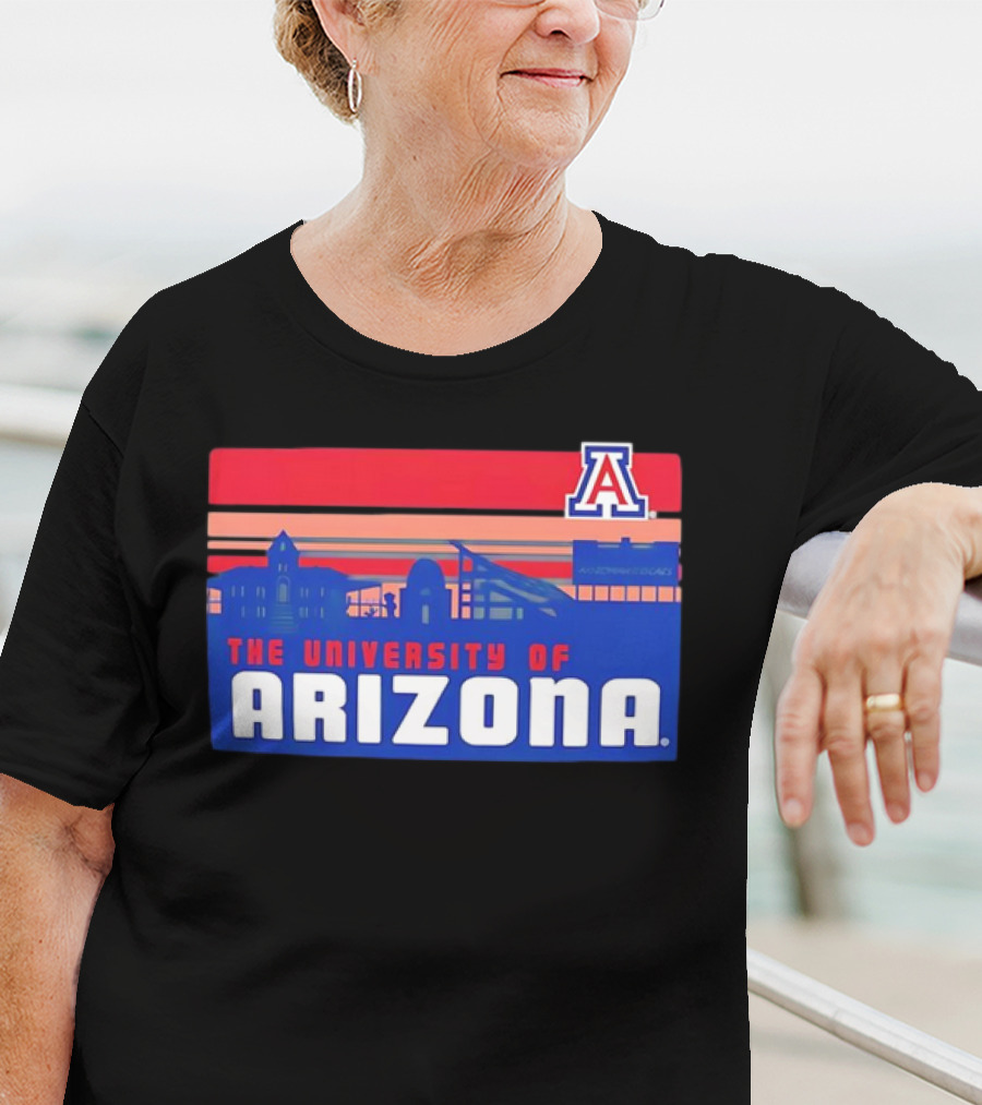 Arizona Wildcats University Of Arizona Skyline Retro T-Shirt