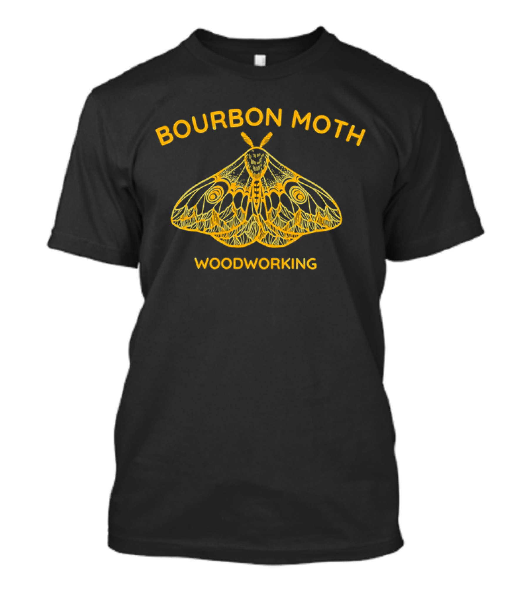 Bourbon Moth Woodworking Intricate Moth T-Shirt