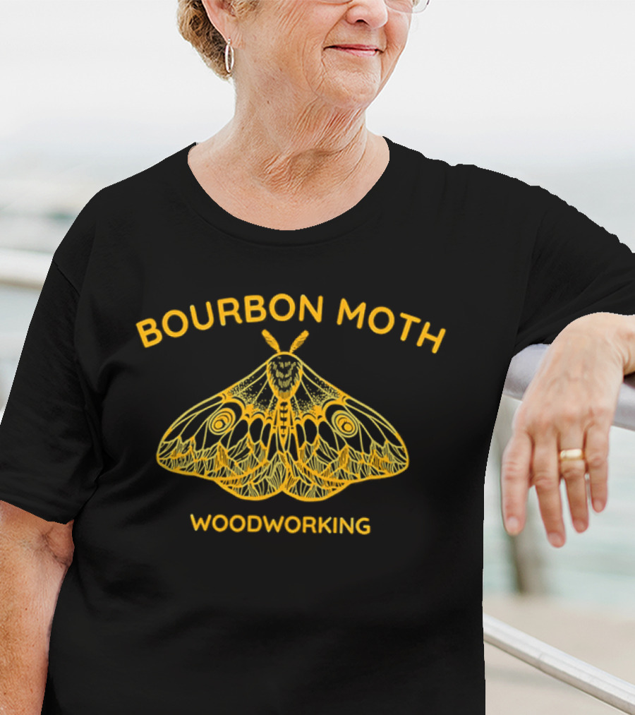 Bourbon Moth Woodworking Intricate Moth T-Shirt