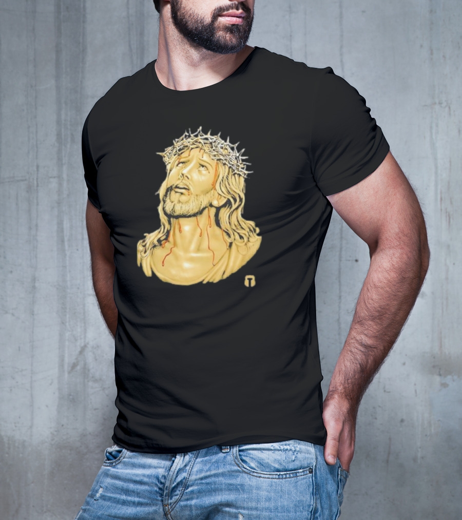 Our Lord Jesus Christ With Crown Of Thorns And Drops Of Blood T-Shirt