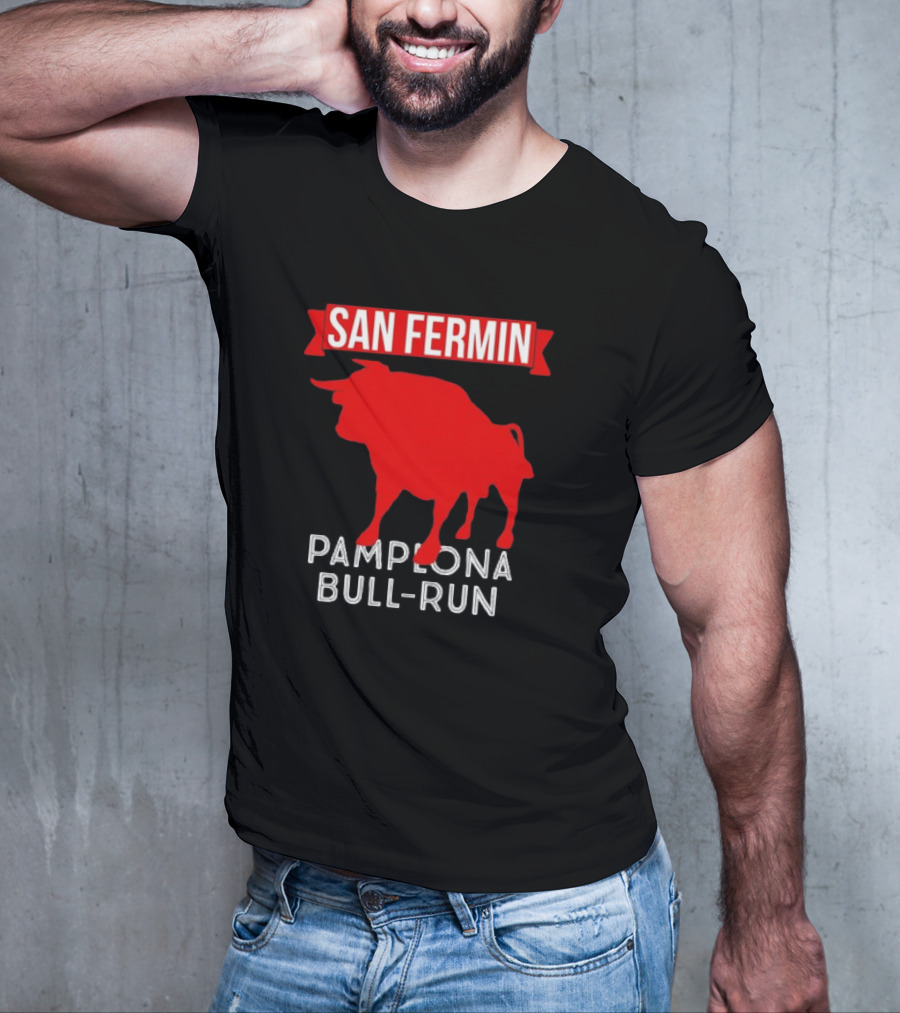 San Fermin Pamplona Bull Run Spain Festival Red Bull T-Shirt