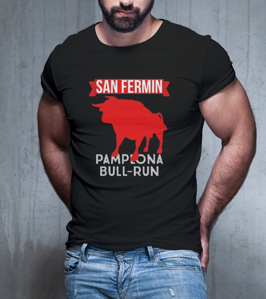 San Fermin Pamplona Bull Run Spain Festival Red Bull T-Shirt