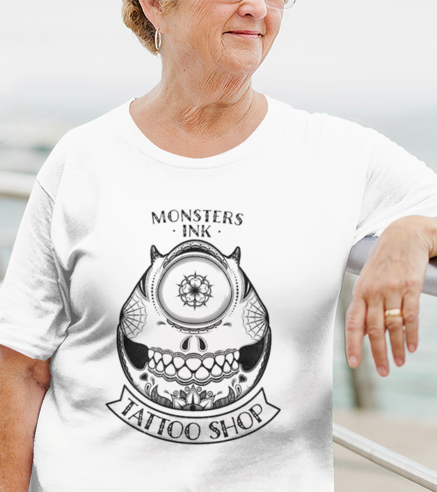 Monsters Ink Mike Tattoo Shop Cyclops Skull T-Shirt