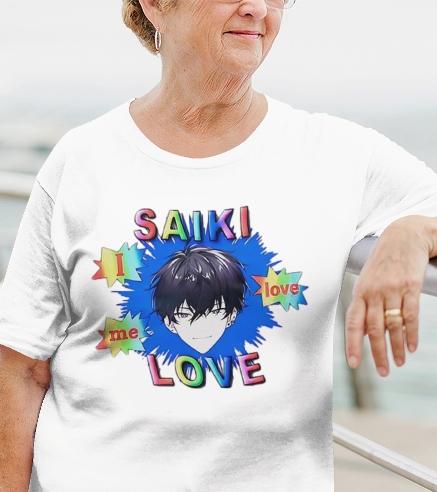 Saiki I Love Me Love Colorful Anime T-Shirt