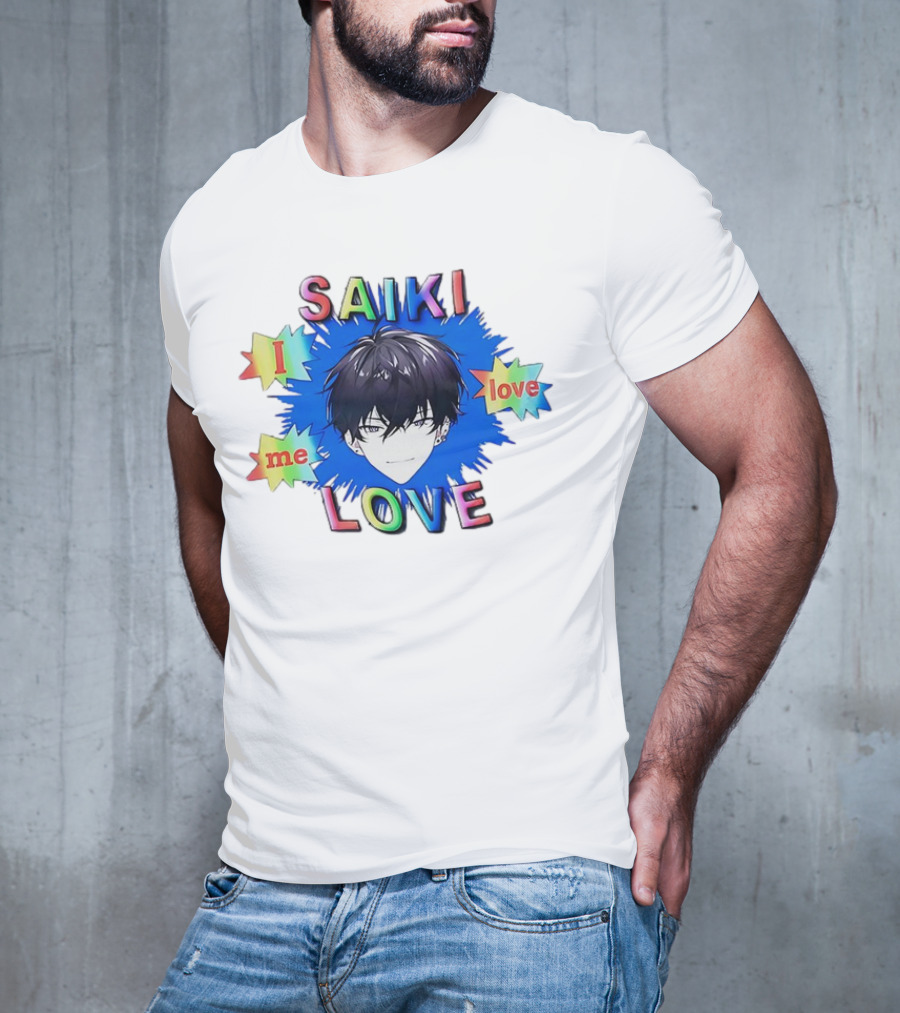Saiki I Love Me Love Colorful Anime T-Shirt
