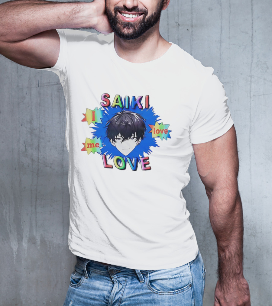 Saiki I Love Me Love Colorful Anime T-Shirt