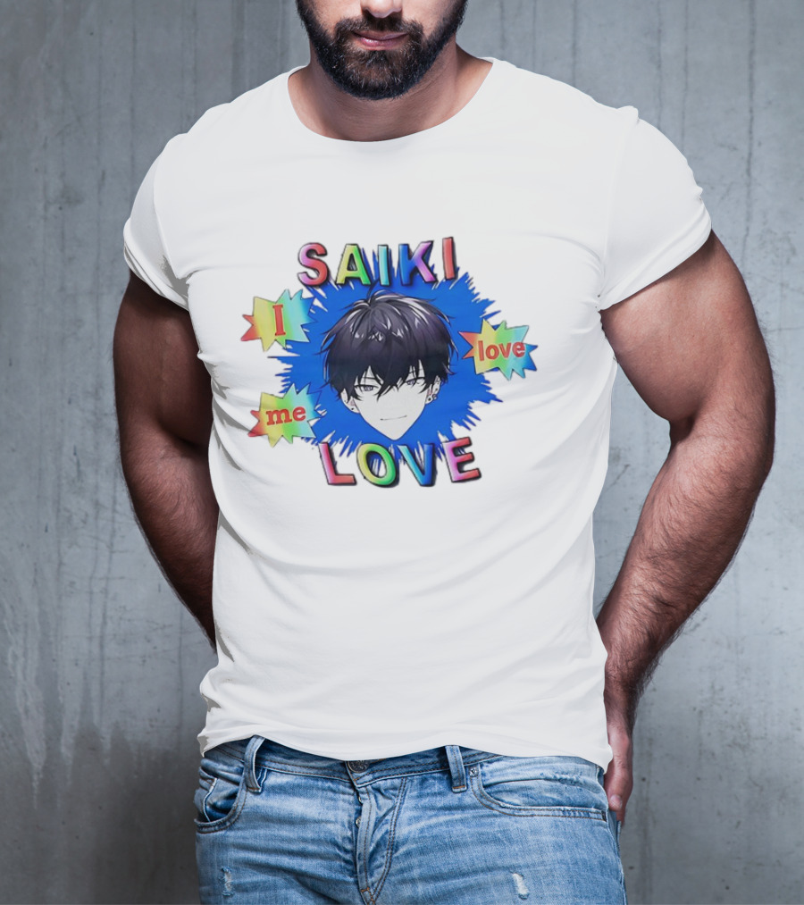 Saiki I Love Me Love Colorful Anime T-Shirt