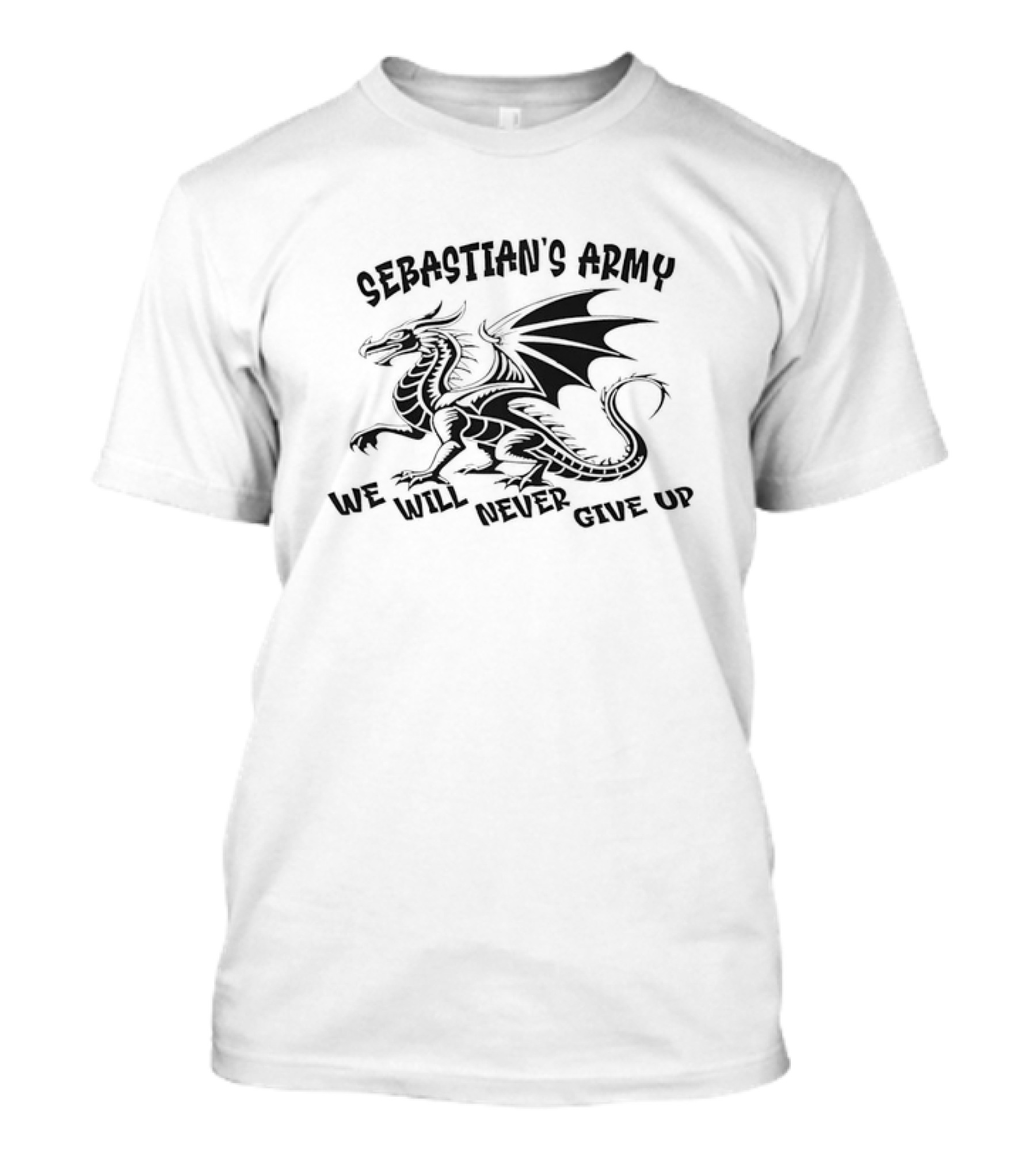 Sebastian's Army We Will Never Give Up Dragon T-Shirt