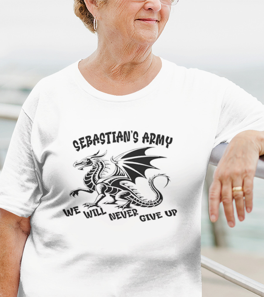 Sebastian's Army We Will Never Give Up Dragon T-Shirt