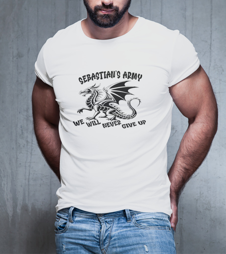 Sebastian's Army We Will Never Give Up Dragon T-Shirt
