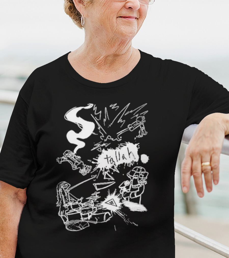 Nomad Hard Knock Black Tallah Abstract White Scribble T-Shirt