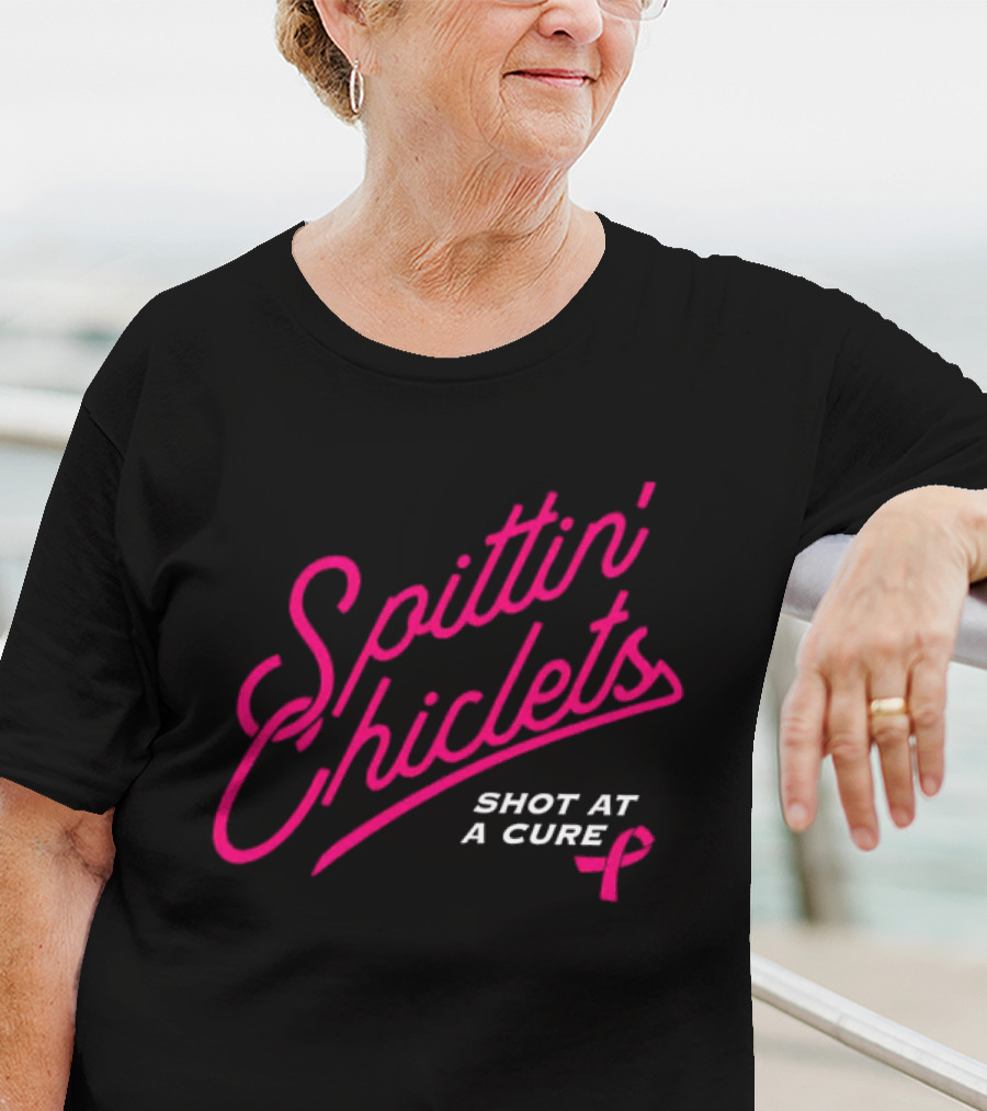 Spittin Chiclets Shot At A Cure Breast Cancer Awareness Collaboration T-Shirt