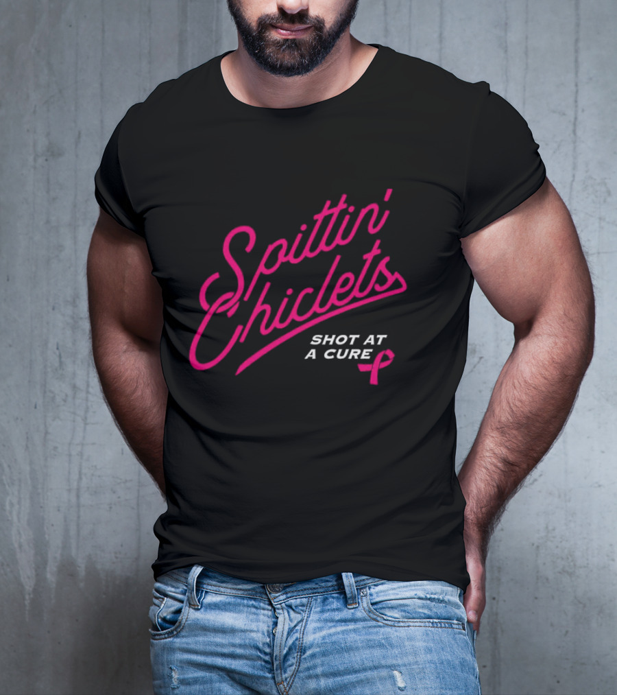 Spittin Chiclets Shot At A Cure Breast Cancer Awareness Collaboration T-Shirt