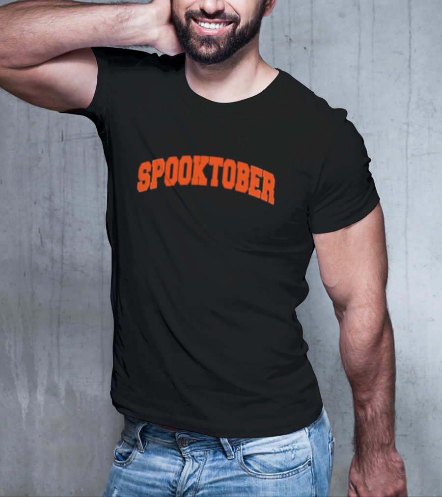 Spooktober Retro Bold Block Letters T-Shirt