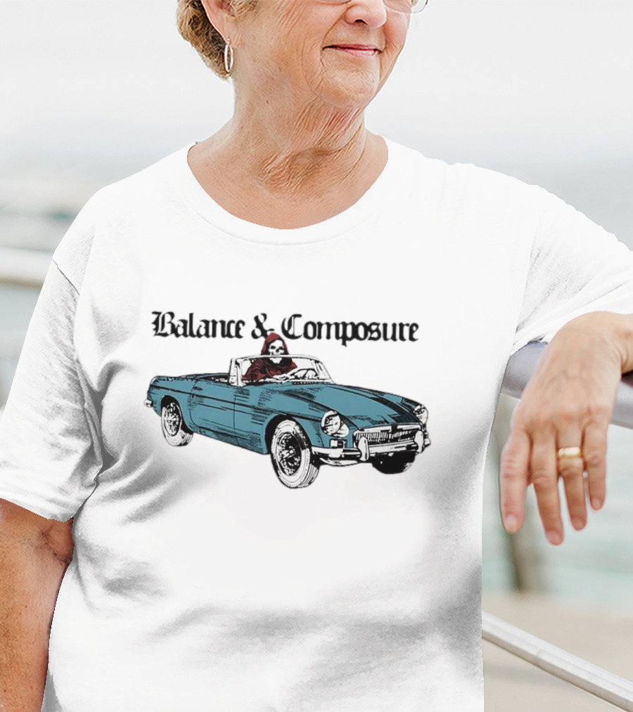 Balance And Composure Grim Reaper Convertible Driver Grey Pullover T-Shirt