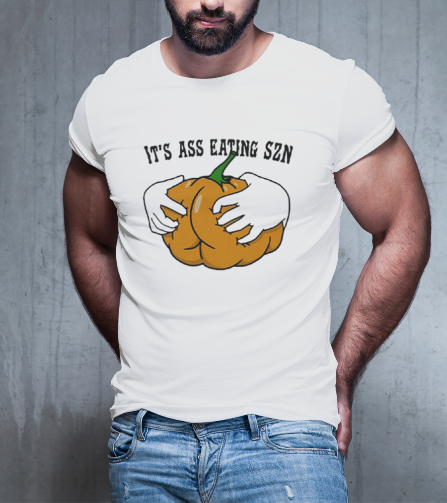 IT'S ASS EATING SZN Funny Autumn Pumpkin Hands T-Shirt