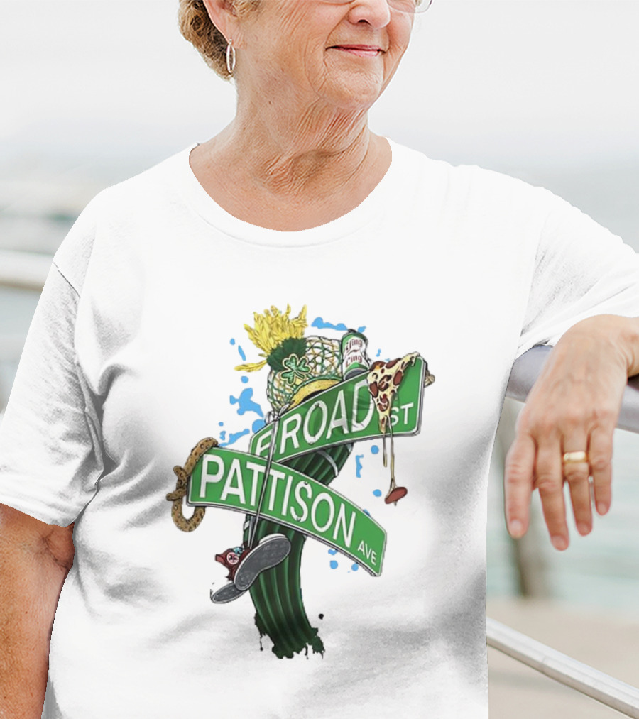 Broad Street Pattison Avenue Philly Icons Pizza Snake Hat Boot T-Shirt