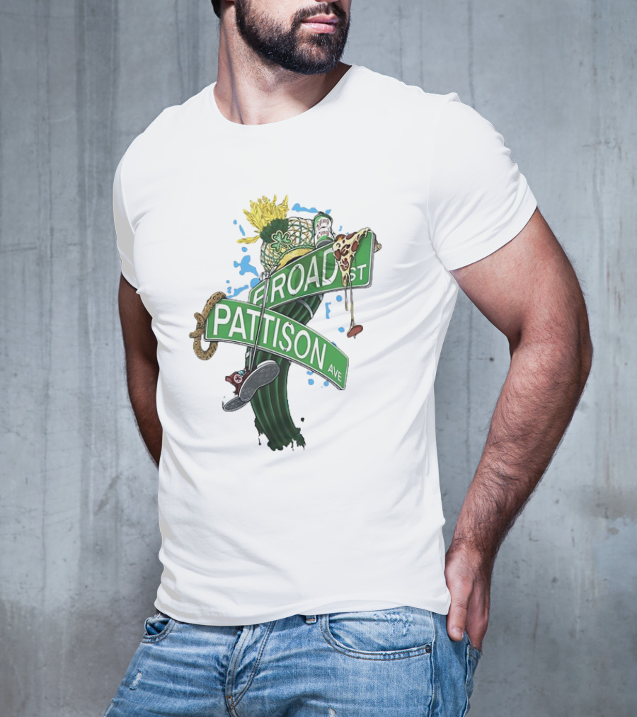 Broad Street Pattison Avenue Philly Icons Pizza Snake Hat Boot T-Shirt