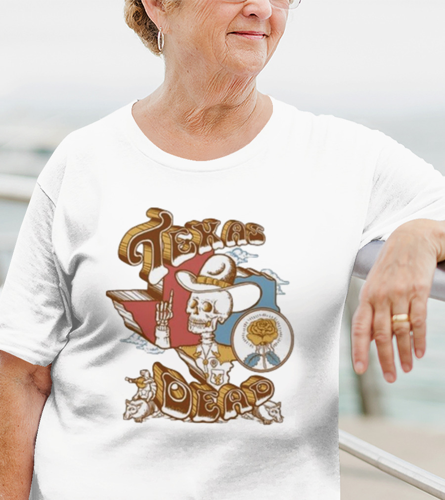 Texas Dead Skeleton Cowboy Illustration Austin, Texas T-Shirt