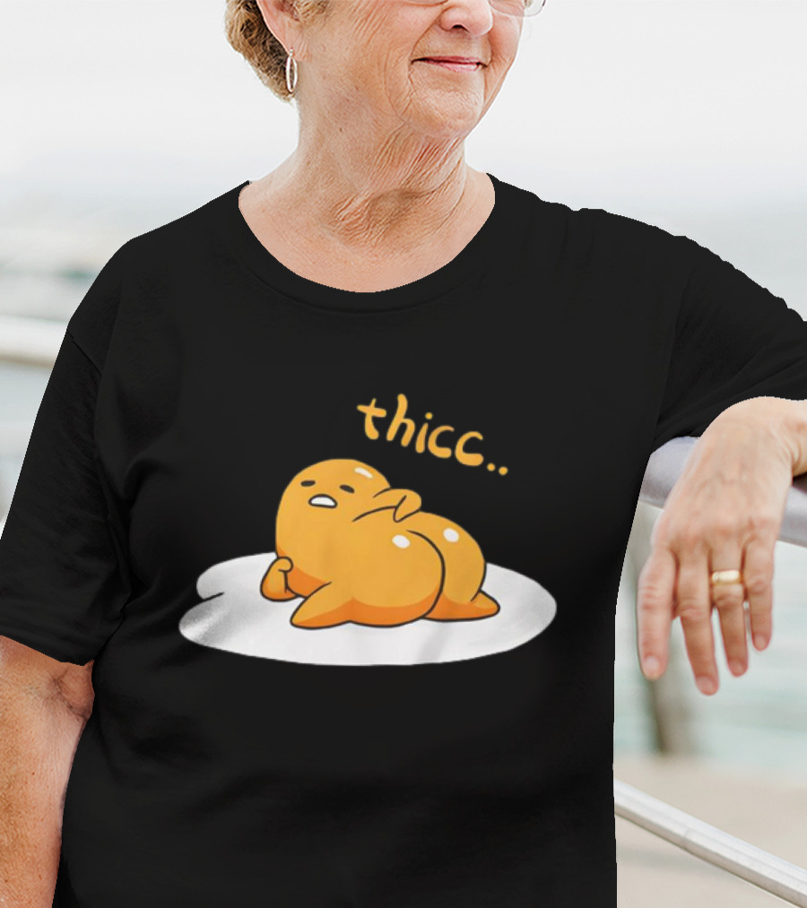 Gudetama Thicc Meme White Egg Yolk Character T-Shirt
