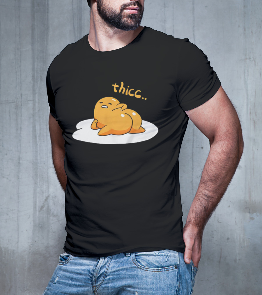 Gudetama Thicc Meme White Egg Yolk Character T-Shirt