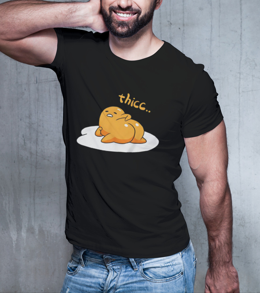 Gudetama Thicc Meme White Egg Yolk Character T-Shirt