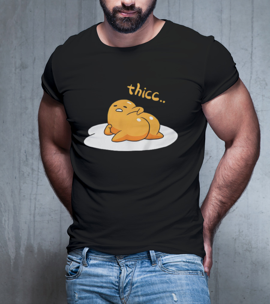 Gudetama Thicc Meme White Egg Yolk Character T-Shirt