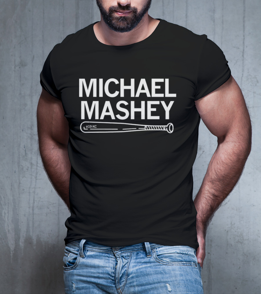 Michael Mashey #19 KC Kansas City Royals Baseball T-Shirt