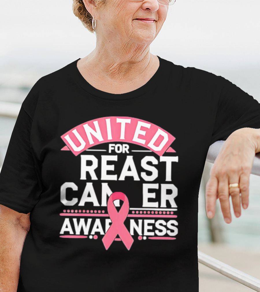 United For Breast Cancer Awareness Pink T-Shirt