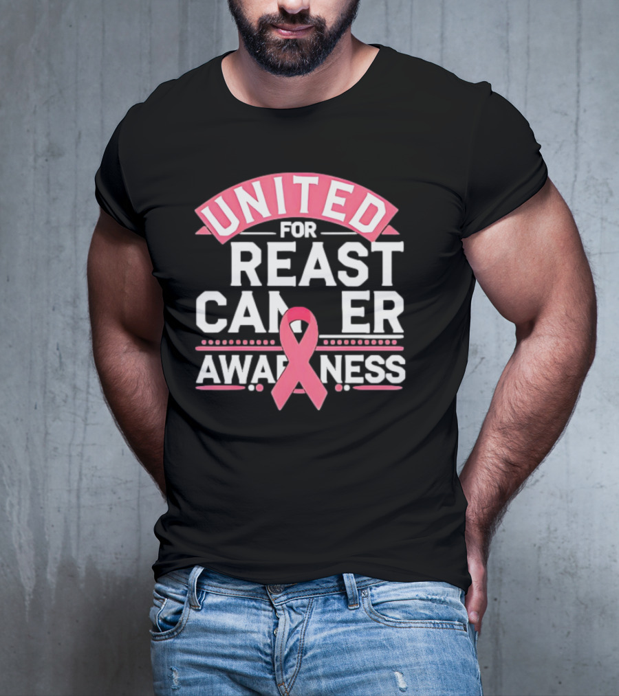 United For Breast Cancer Awareness Pink T-Shirt