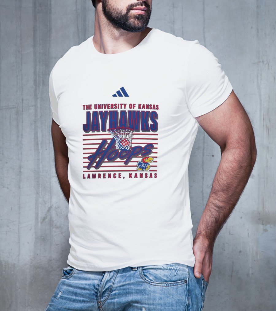 The University Of Kansas Jayhawks Hoops Lawrence Kansas Basketball T-Shirt