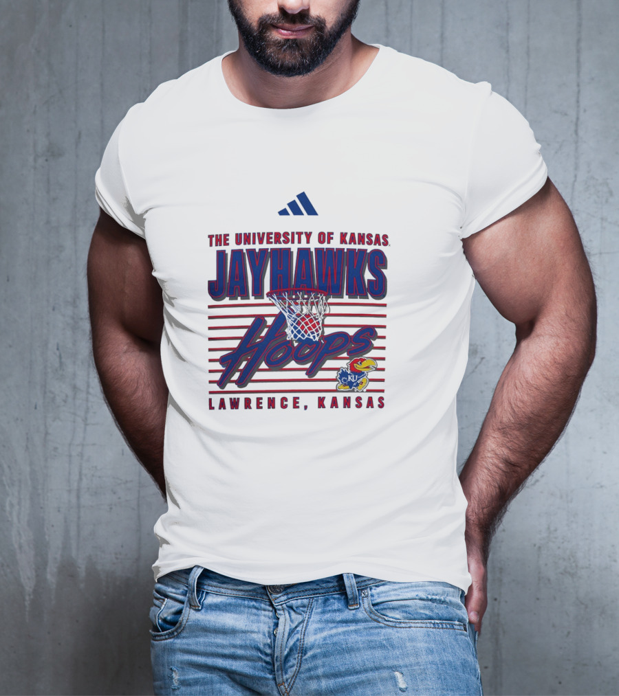 The University Of Kansas Jayhawks Hoops Lawrence Kansas Basketball T-Shirt