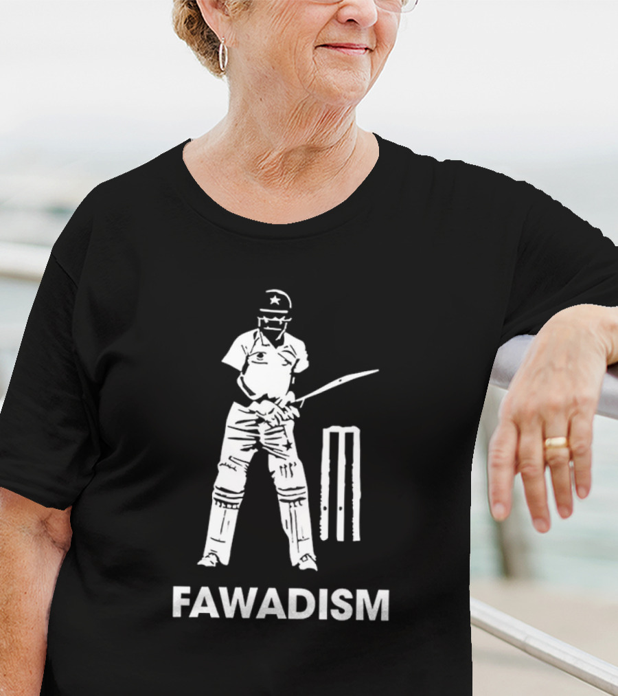 Fawad Alam Fawadism Cricketer With Bat And Stumps T-Shirt