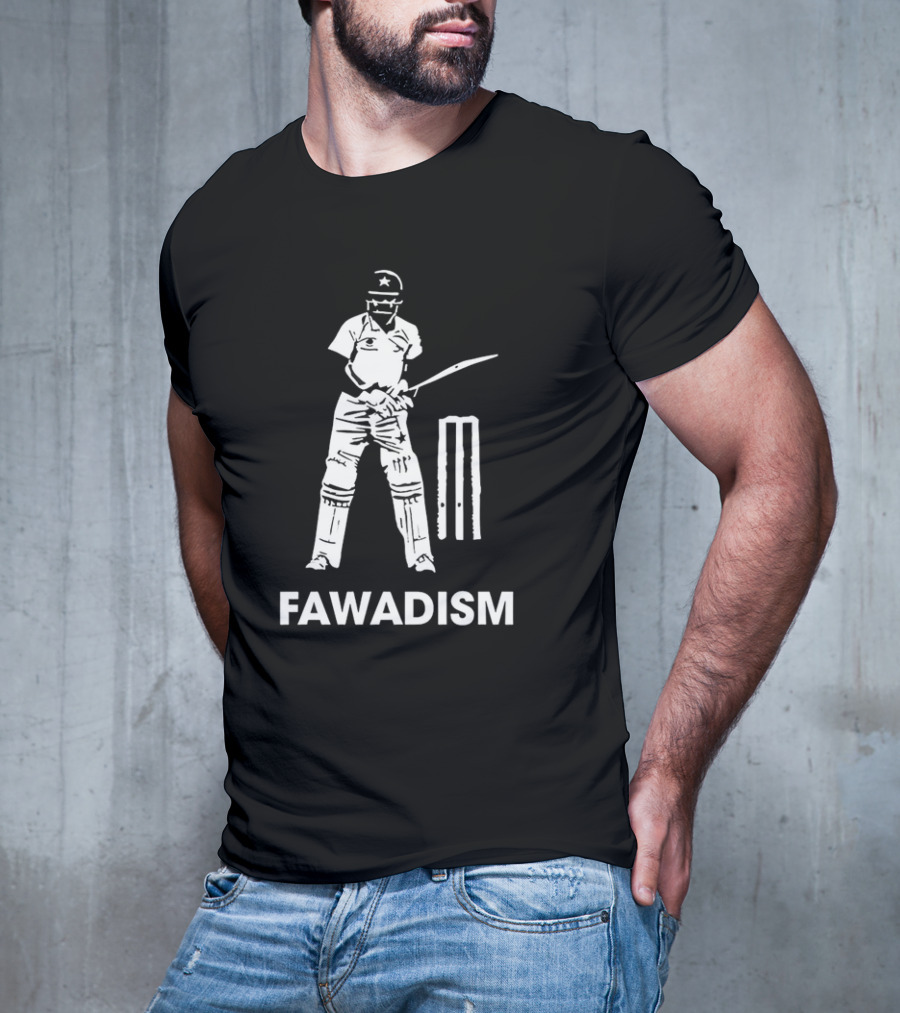 Fawad Alam Fawadism Cricketer With Bat And Stumps T-Shirt