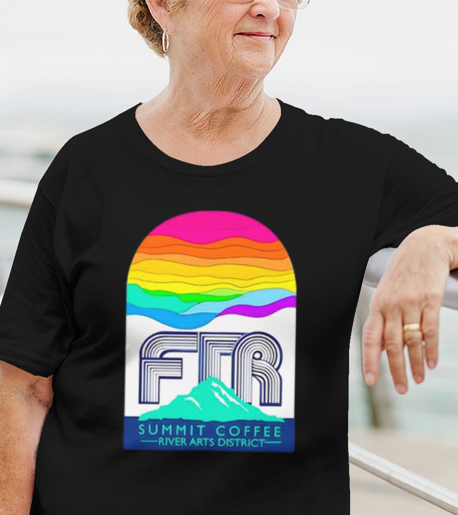Summit Coffee River Arts District FTR Rainbow Arch Mountain Available Until October 31st, T-Shirt