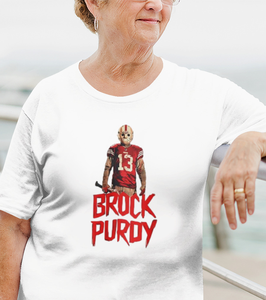 Brock Purdy 13 Jason Mask 49ers Friday The 13th T-Shirt