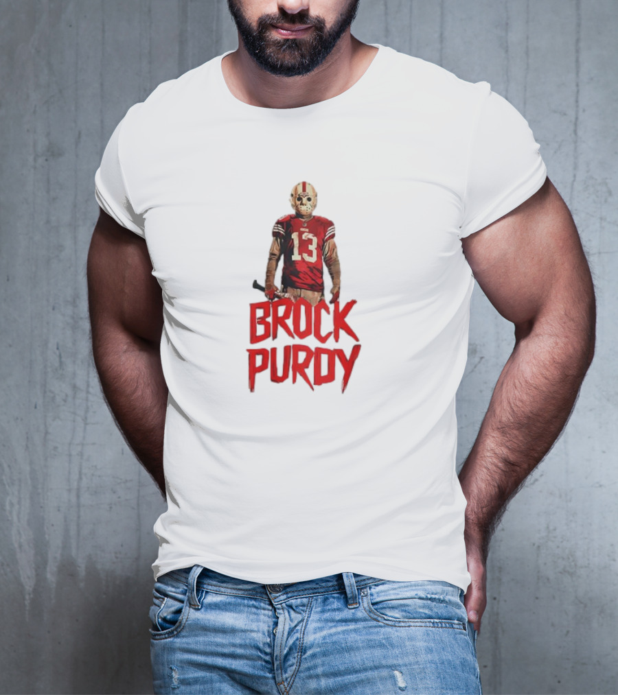 Brock Purdy 13 Jason Mask 49ers Friday The 13th T-Shirt