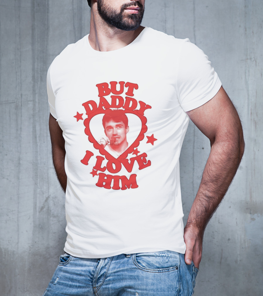 Charles Leclerc But Daddy I Love Him Heart Frame With Red Stars T-Shirt