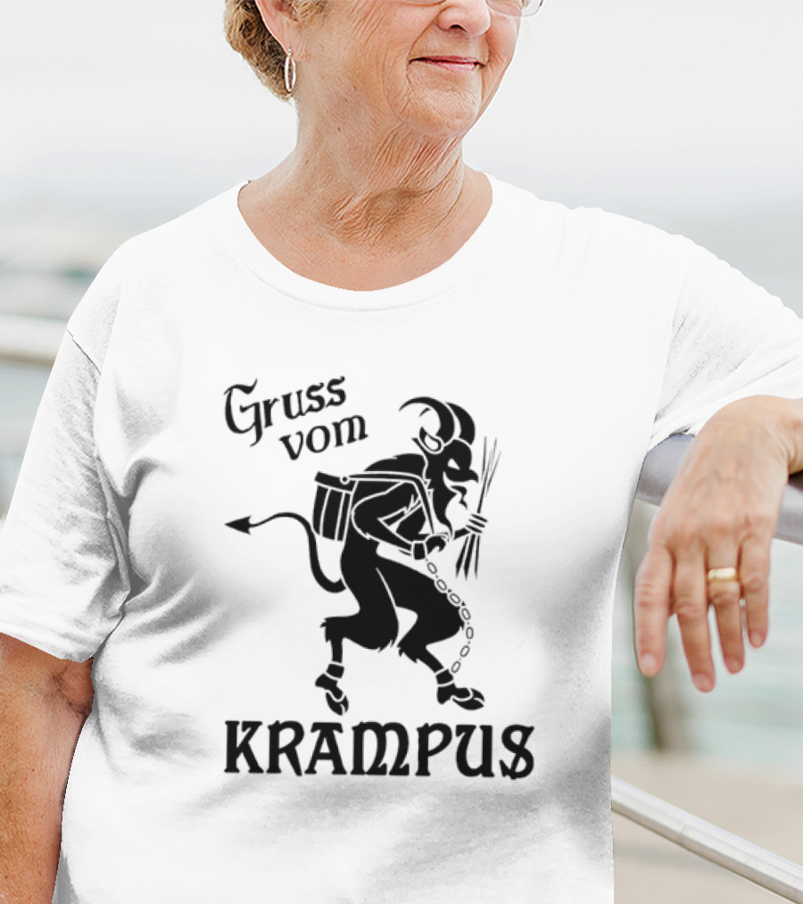 Gruss Vom Krampus Krampus Christmas Holiday Greetings T-Shirt