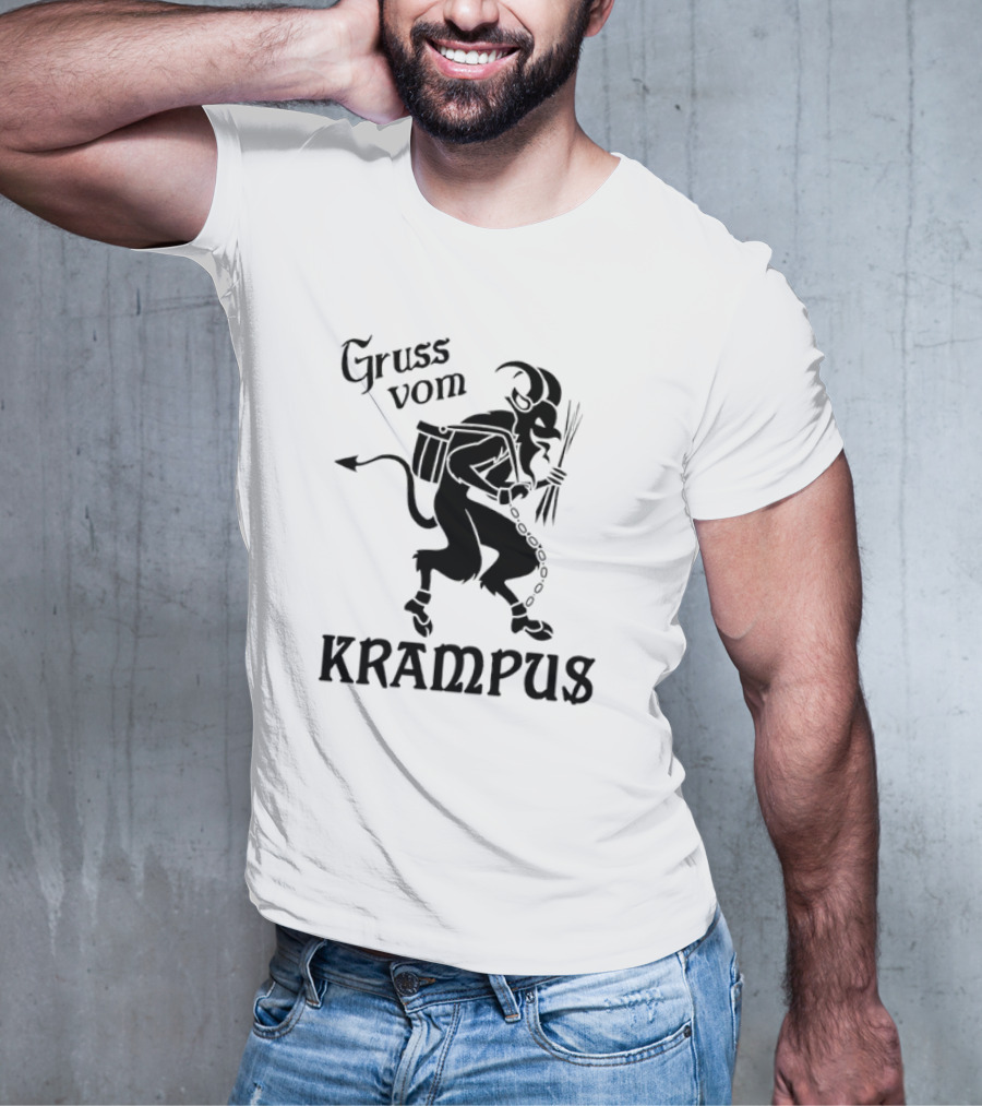 Gruss Vom Krampus Krampus Christmas Holiday Greetings T-Shirt