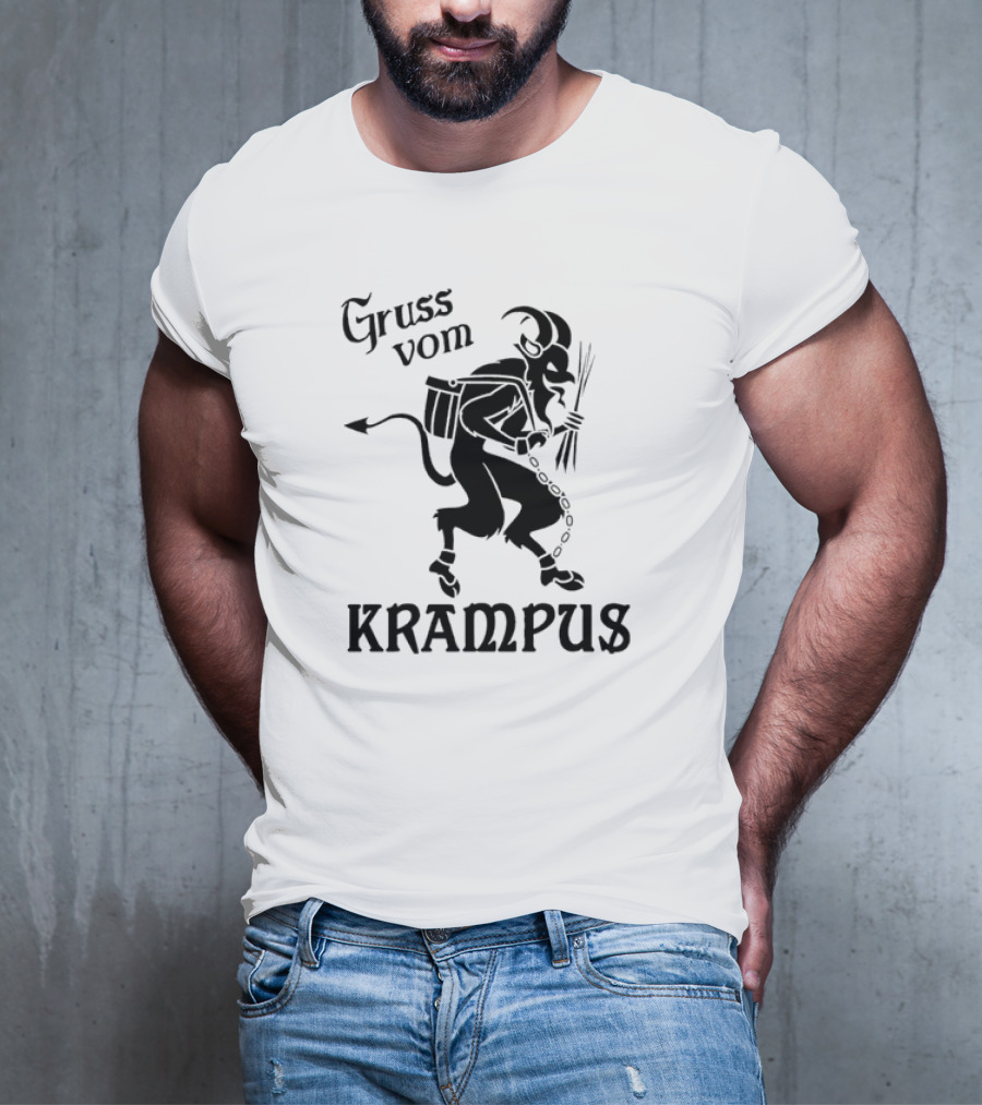 Gruss Vom Krampus Krampus Christmas Holiday Greetings T-Shirt