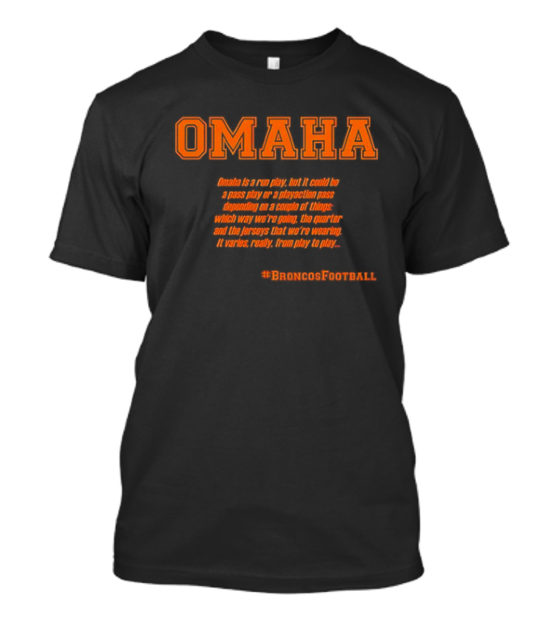 Omaha Audible Peyton Manning Broncos Football Definition T-Shirt