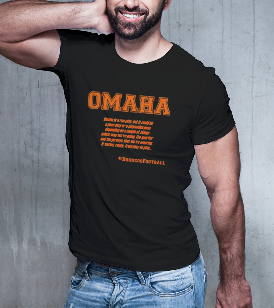 Omaha Audible Peyton Manning Broncos Football Definition T-Shirt