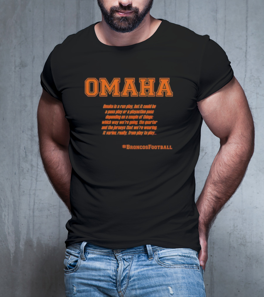 Omaha Audible Peyton Manning Broncos Football Definition T-Shirt