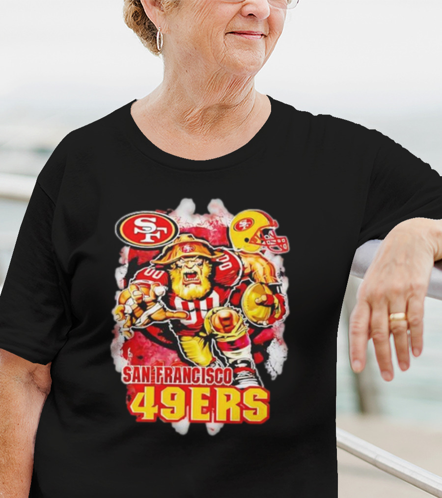 San Francisco 49ers NFL Fierce Lion Mascot Graphic For Fans T-Shirt