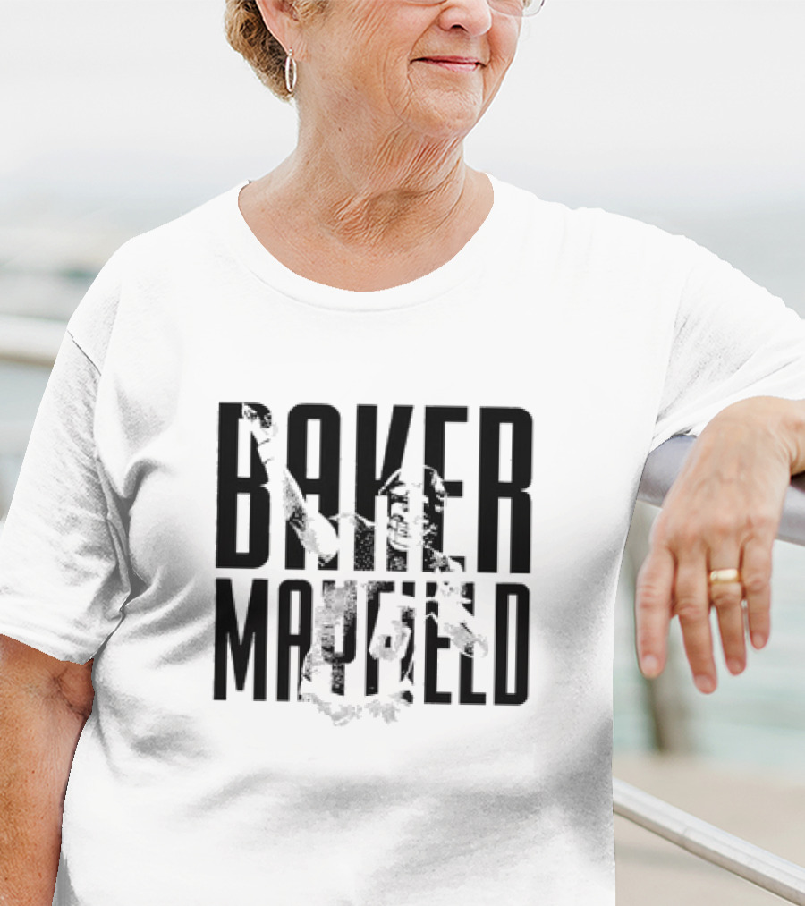 Baker Mayfield Tampa Bay Football Overlay Text T-Shirt