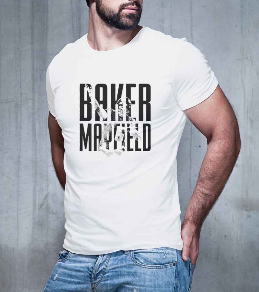 Baker Mayfield Tampa Bay Football Overlay Text T-Shirt