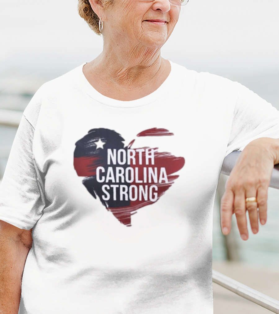 North Carolina Strong Heart Hurricane Helene T-Shirt